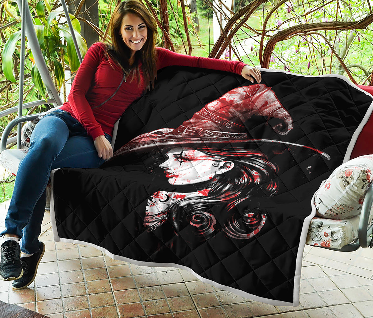 Halloween Vampire Girl Print Quilt
