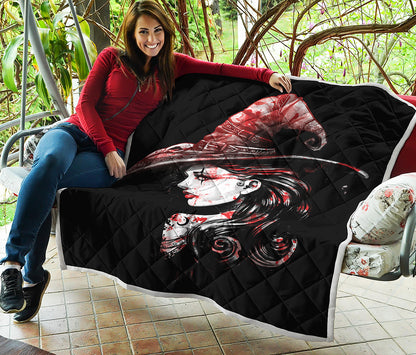 Halloween Vampire Girl Print Quilt