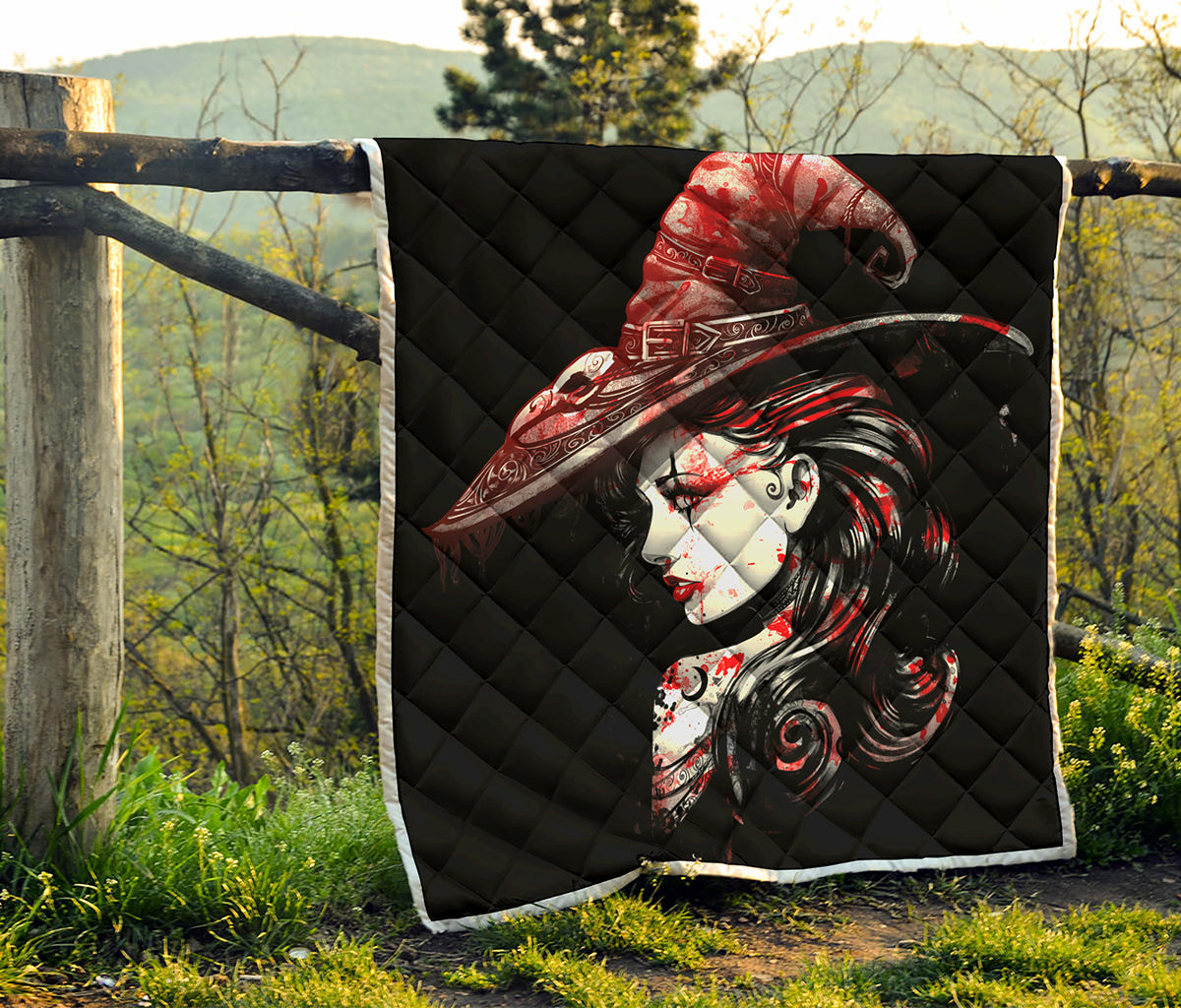 Halloween Vampire Girl Print Quilt