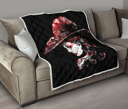 Halloween Vampire Girl Print Quilt