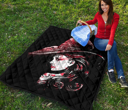 Halloween Vampire Girl Print Quilt
