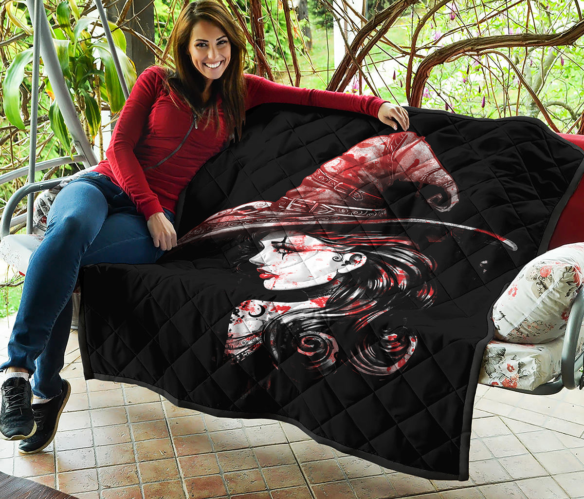 Halloween Vampire Girl Print Quilt