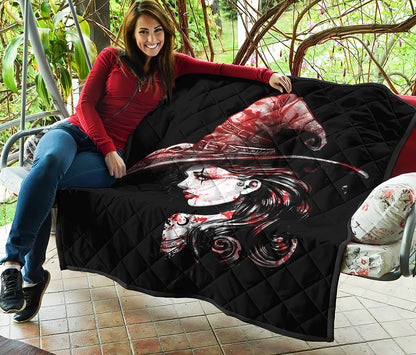 Halloween Vampire Girl Print Quilt