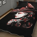 Halloween Vampire Girl Print Quilt Bed Set