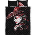 Halloween Vampire Girl Print Quilt Bed Set