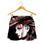Halloween Vampire Girl Print Women's Shorts