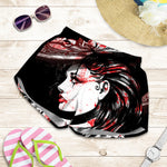 Halloween Vampire Girl Print Women's Shorts