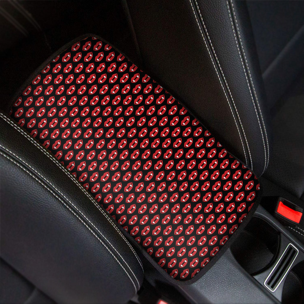 Halloween Vampire Lips Pattern Print Car Center Console Cover