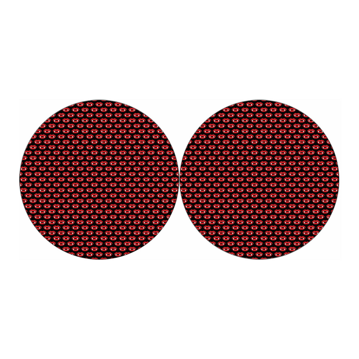 Halloween Vampire Lips Pattern Print Car Coasters