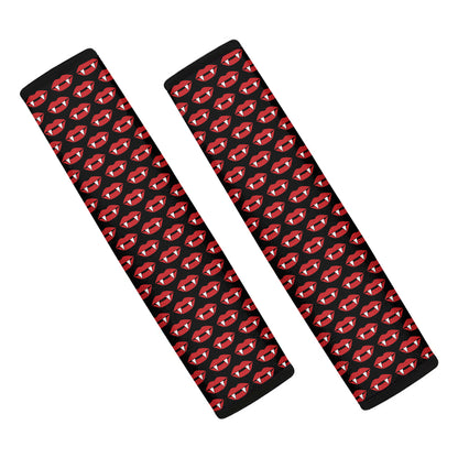 Halloween Vampire Lips Pattern Print Car Seat Belt Covers