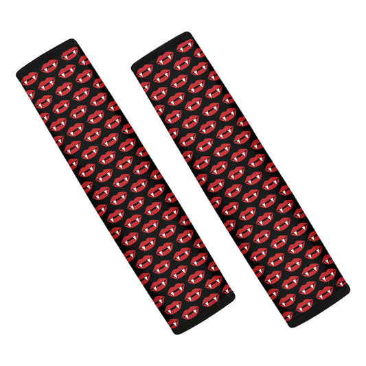 Halloween Vampire Lips Pattern Print Car Seat Belt Covers