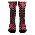 Halloween Vampire Lips Pattern Print Crew Socks