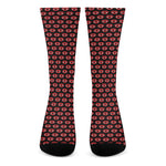 Halloween Vampire Lips Pattern Print Crew Socks