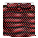 Halloween Vampire Lips Pattern Print Duvet Cover Bedding Set