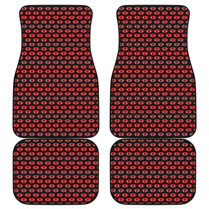 Halloween Vampire Lips Pattern Print Front and Back Car Floor Mats