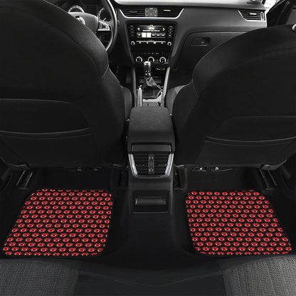 Halloween Vampire Lips Pattern Print Front and Back Car Floor Mats