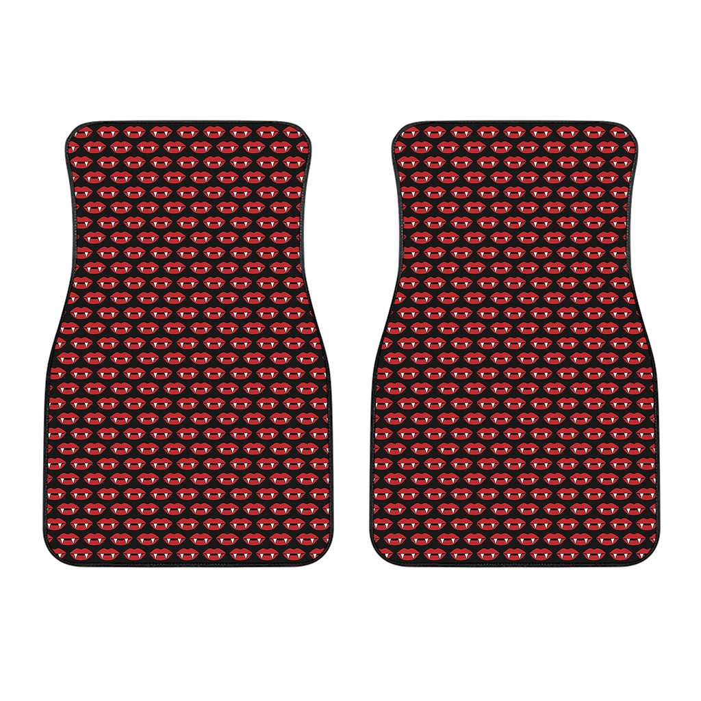 Halloween Vampire Lips Pattern Print Front Car Floor Mats