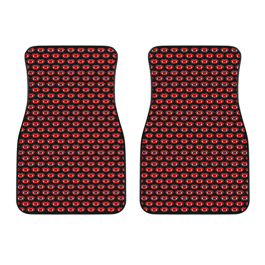 Halloween Vampire Lips Pattern Print Front Car Floor Mats