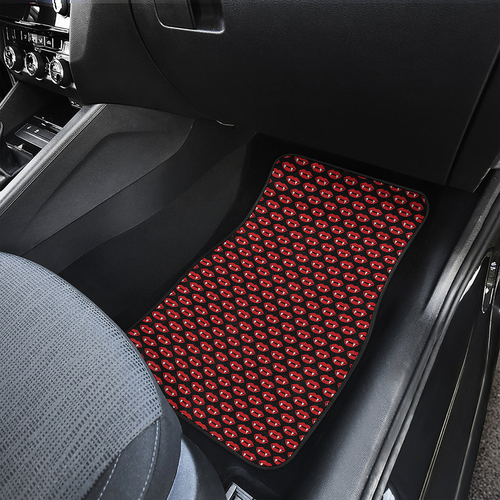 Halloween Vampire Lips Pattern Print Front Car Floor Mats