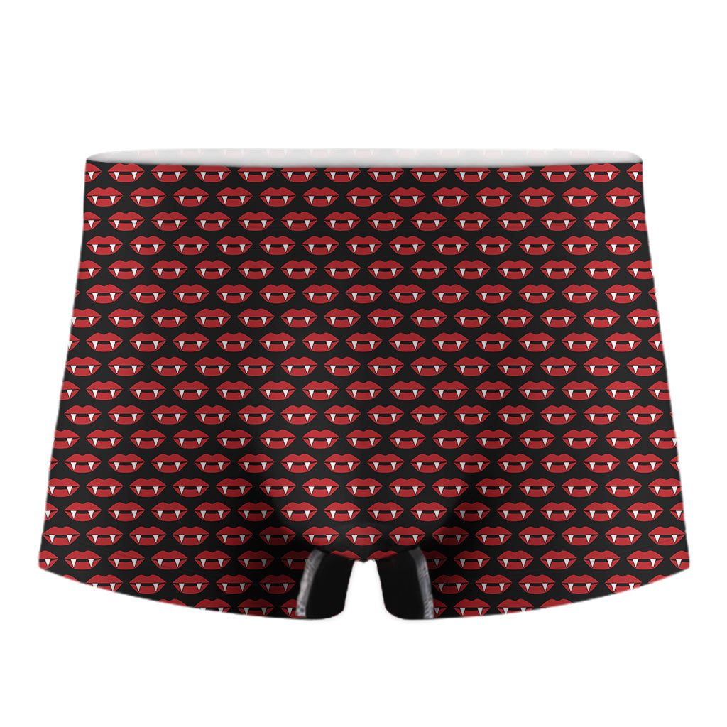 Halloween Vampire Lips Pattern Print Men's Boxer Briefs