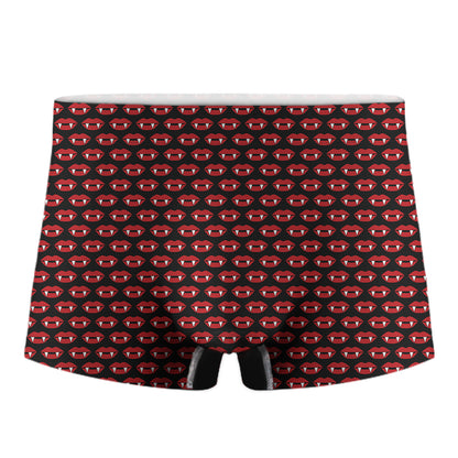 Halloween Vampire Lips Pattern Print Men's Boxer Briefs