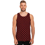 Halloween Vampire Lips Pattern Print Men's Tank Top