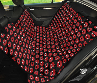 Halloween Vampire Lips Pattern Print Pet Car Back Seat Cover
