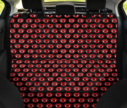 Halloween Vampire Lips Pattern Print Pet Car Back Seat Cover