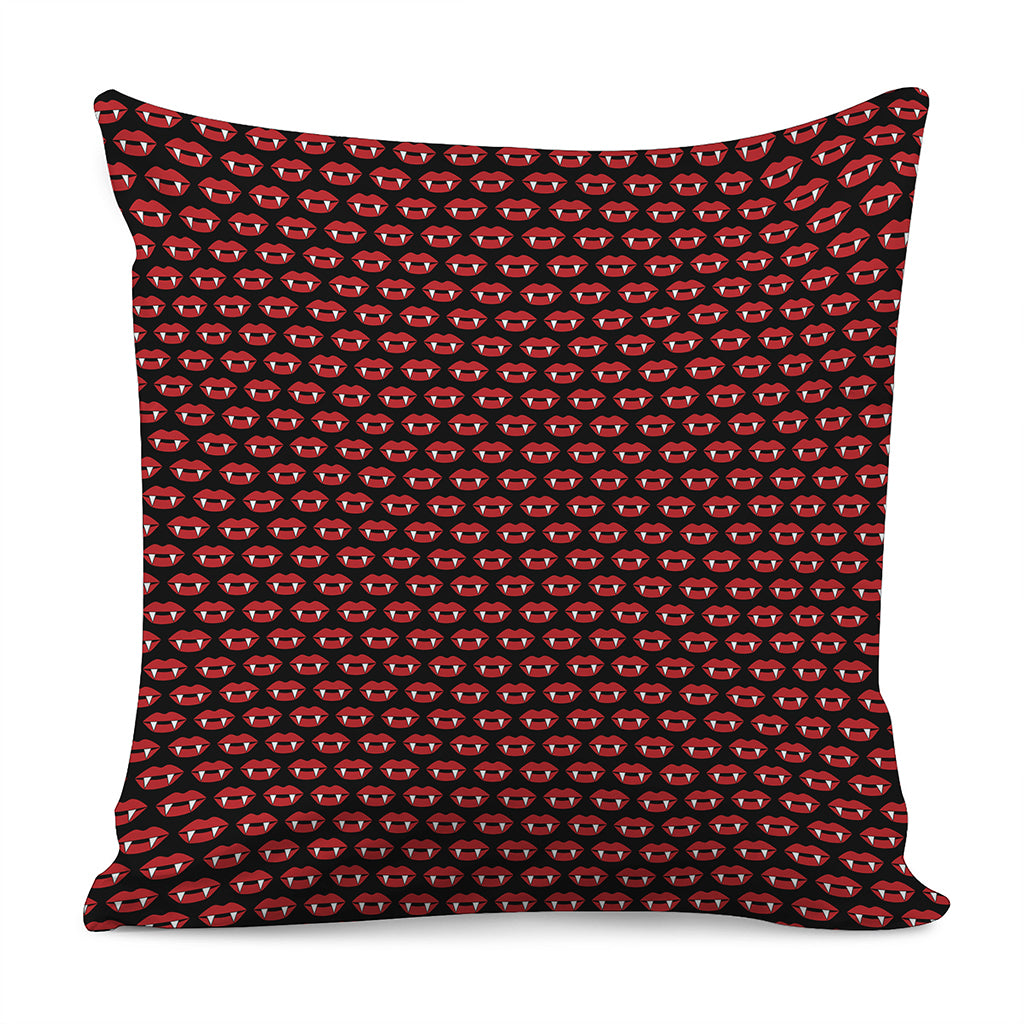 Halloween Vampire Lips Pattern Print Pillow Cover