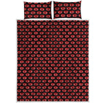 Halloween Vampire Lips Pattern Print Quilt Bed Set