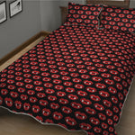 Halloween Vampire Lips Pattern Print Quilt Bed Set