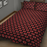 Halloween Vampire Lips Pattern Print Quilt Bed Set