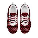 Halloween Vampire Lips Pattern Print White Sneakers