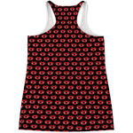 Halloween Vampire Lips Pattern Print Women's Racerback Tank Top