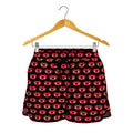 Halloween Vampire Lips Pattern Print Women's Shorts