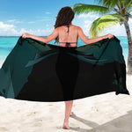 Halloween Vampire Silhouette Print Beach Sarong Wrap