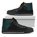Halloween Vampire Silhouette Print Black High Top Sneakers