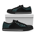 Halloween Vampire Silhouette Print Black Low Top Sneakers