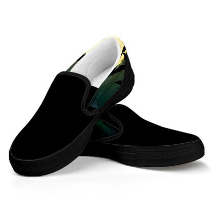 Halloween Vampire Silhouette Print Black Slip On Shoes