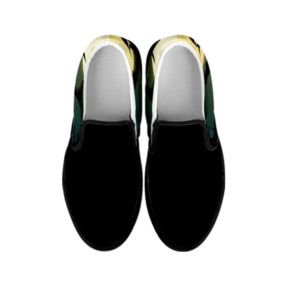 Halloween Vampire Silhouette Print Black Slip On Shoes