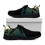 Halloween Vampire Silhouette Print Black Sneakers