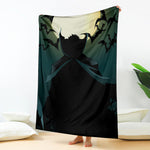 Halloween Vampire Silhouette Print Blanket