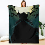 Halloween Vampire Silhouette Print Blanket