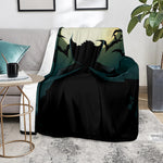 Halloween Vampire Silhouette Print Blanket