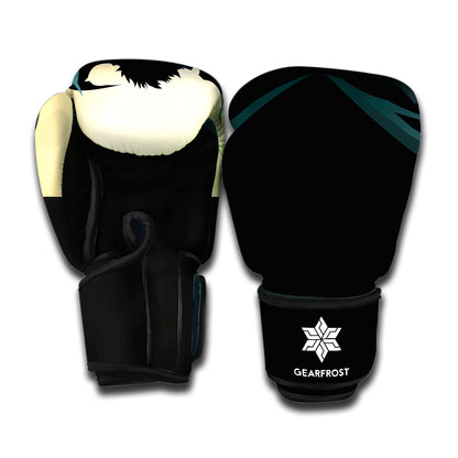 Halloween Vampire Silhouette Print Boxing Gloves