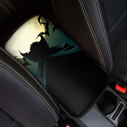 Halloween Vampire Silhouette Print Car Center Console Cover