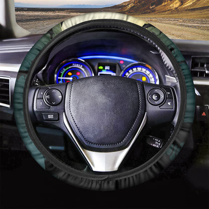 Halloween Vampire Silhouette Print Car Steering Wheel Cover