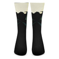 Halloween Vampire Silhouette Print Crew Socks