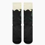 Halloween Vampire Silhouette Print Crew Socks