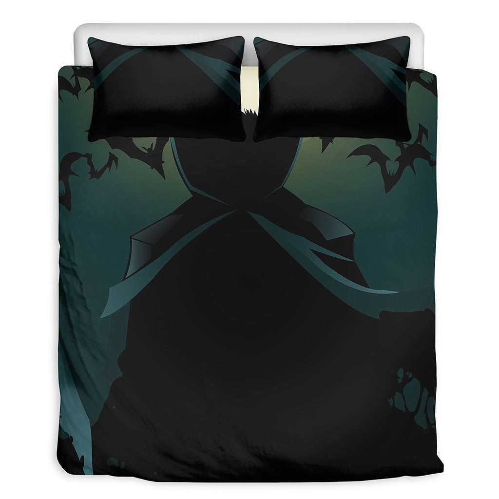Halloween Vampire Silhouette Print Duvet Cover Bedding Set